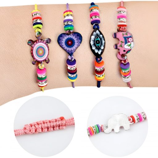 Náramky priateľstva Comius Sharp, 12 ks – ručne tkané, so zvieracím vzorom