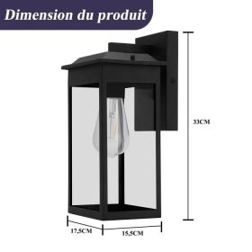   Vonkajšia nástenná lampa Remixori so skleneným tienidlom – moderné záhradné osvetlenie odolné voči poveternostným vplyvom