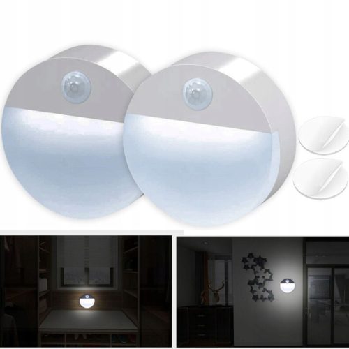 2 ks bezdrôtové LED nočné svetlo so senzorom pohybu – 3000K/6000K, magnetické, USB
