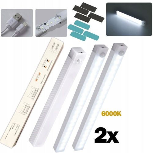 Ansal LED lampa so senzorom pohybu – USB, magnetická, nočné svetlo (2 ks)