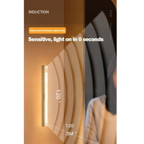 Ansal LED lampa so senzorom pohybu – USB, magnetická, nočné svetlo (2 ks)