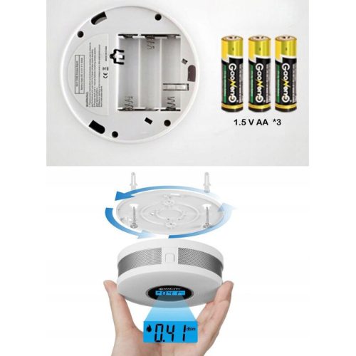JKD 512COM LCD displej Detektor oxidu uhoľnatého a dymu so zvukovým a svetelným alarmom - 1 ks