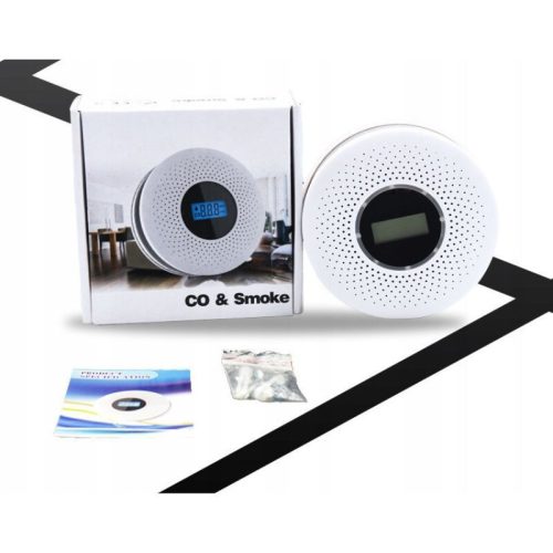 JKD 512COM LCD displej Detektor oxidu uhoľnatého a dymu so zvukovým a svetelným alarmom - 1 ks