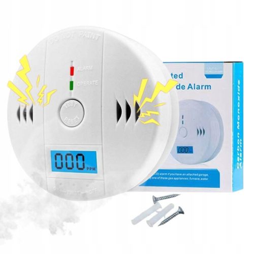 Detektor oxidu uhoľnatého s LCD displejom, detektor CO - 1 ks