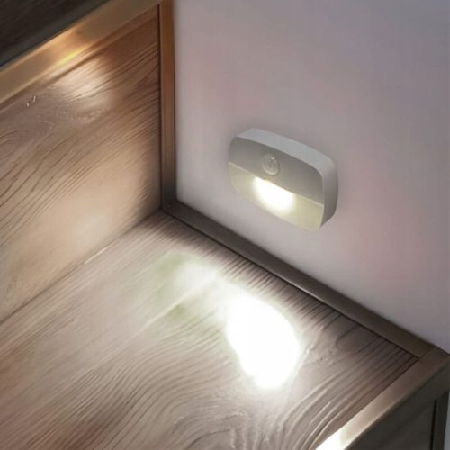 Ansal LED nočné svetlo so senzorom pohybu – bezdrôtové, napájané z batérie, schodiskové svetlo – 2 ks