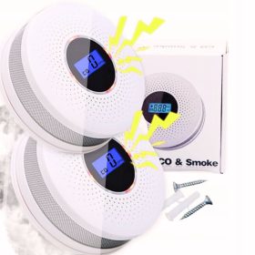   Detektor oxidu uhoľnatého a dymu JKD 512COM s LCD displejom, zvukový alarm 85 dB - 2 ks