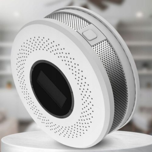 Detektor oxidu uhoľnatého a dymu JKD 512COM s LCD displejom, zvukový alarm 85 dB - 2 ks