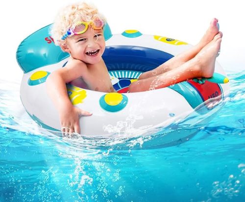 Plavecký kruh UFO s vodnou pištoľou pre deti 2-10 rokov 60 cm