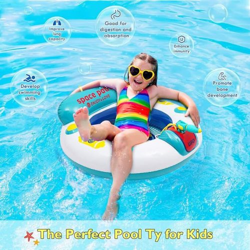 Plavecký kruh UFO s vodnou pištoľou pre deti 2-10 rokov 60 cm