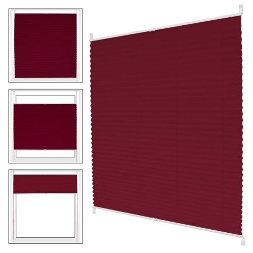 ECD Nemecko Klemmfix plisovaná roleta 120 x 150 cm - bordová