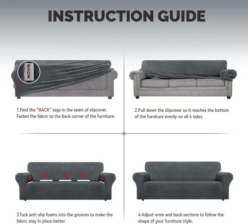 Poťah na pohovku pre 2 osoby Couchsavers (tmavošedý)