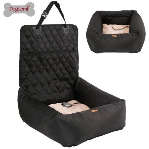 Doglemi 2 v 1 autosedačka a pelech pre psa – čierna, 60 × 60 × 50 cm