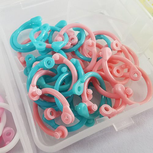 Sada prsteňov EASY RING – 15 mm, 30 ks, modro-zelená