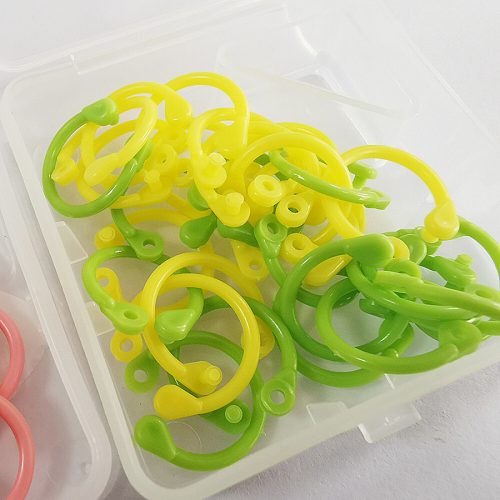 Sada prsteňov EASY RING – 15 mm, 30 ks, modro-zelená