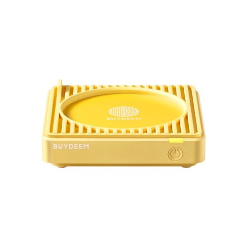 Ohrievač hrnčekov Buydeem Mellow Yellow s 2 teplotami – silikónový, automatické vypnutie – žltý