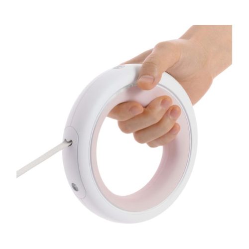 Vodítko pre psa Moestar 2 Plus s LED svetlom 3M, ružovo-biele