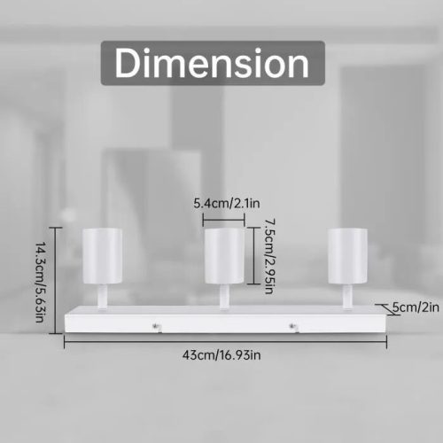 Otočné LED stropné svietidlo Kambo s 3 svetlami (biele)