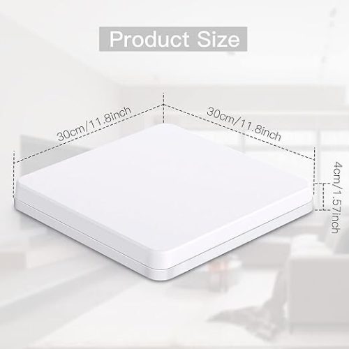 Ultratenké štvorcové LED stropné svietidlo Kambo 48W 4500K