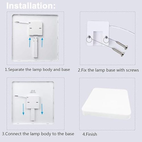 Ultratenké štvorcové LED stropné svietidlo Kambo 48W 4500K