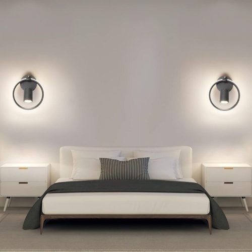 Ketom LED nástenná otočná lampa 4000K 17W - čierna