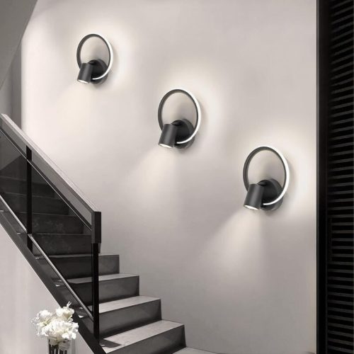 Ketom LED nástenná otočná lampa 4000K 17W - čierna