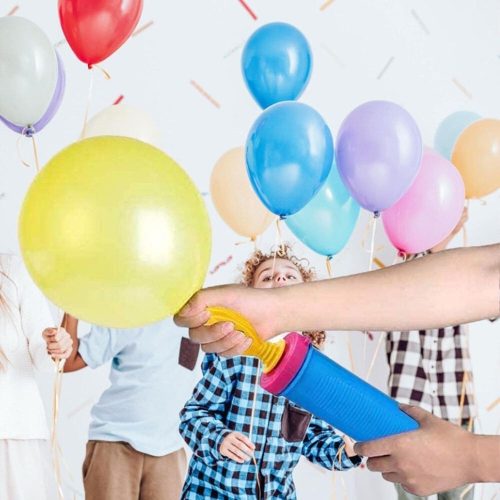 Ručná pumpa na balóny Linsition – 2-dielna sada pumpičiek na nafukovanie balónov na dekorácie a párty