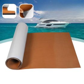   Samolepiaca EVA dlaždica na podlahu pre lode 2400x900x6 mm – svetlohnedý vzor teakového dreva, protišmyková, vodeodolná