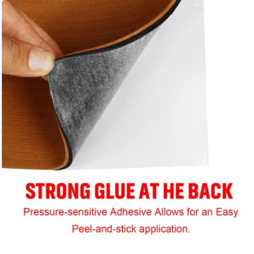 Samolepiaca EVA dlaždica na podlahu pre lode 2400x900x6 mm – svetlohnedý vzor teakového dreva, protišmyková, vodeodolná