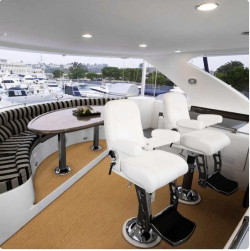 Samolepiaca EVA dlaždica na podlahu pre lode 2400x900x6 mm – svetlohnedý vzor teakového dreva, protišmyková, vodeodolná