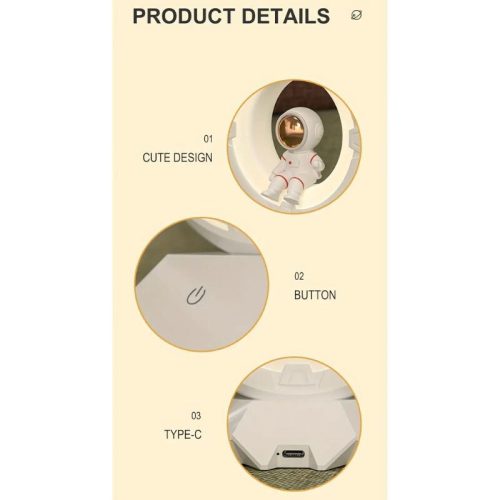 Inteligentné nočné svetlo Astronaut, dotykové ovládanie – nastaviteľný jas, dekorácia