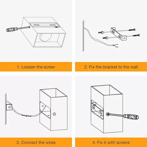 Sada 2 nástenných LED nástenných svietidiel OOWOLF
