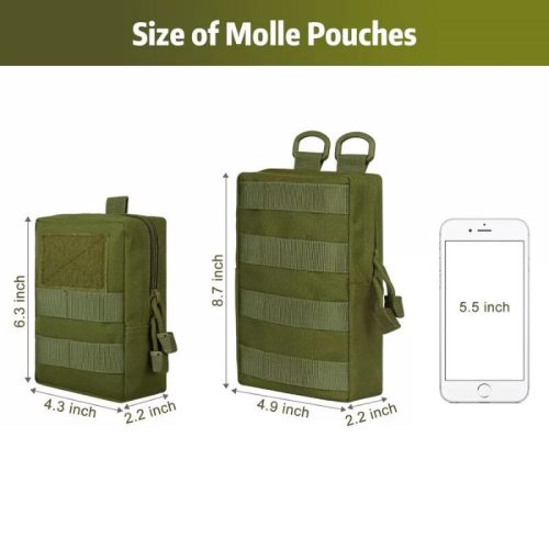 Taktické vojenské puzdro Molle – veľkosť S-L, farba khaki