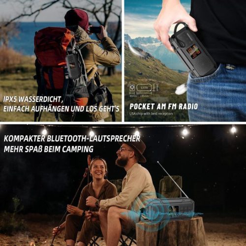 Multifunkčné rádio Kayinow - čierne