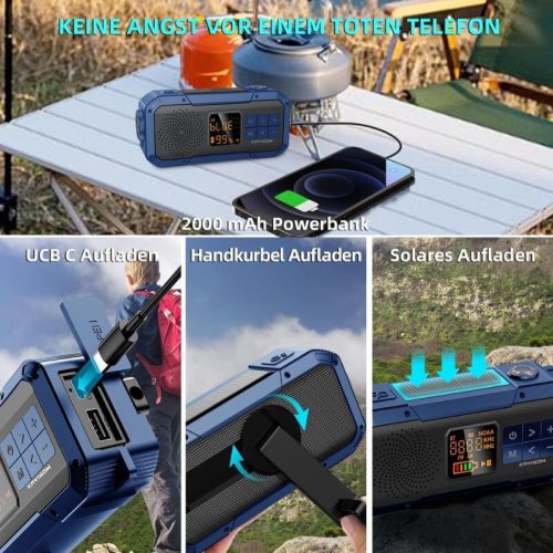 Multifunkčné rádio Kayinow - modro-šedé