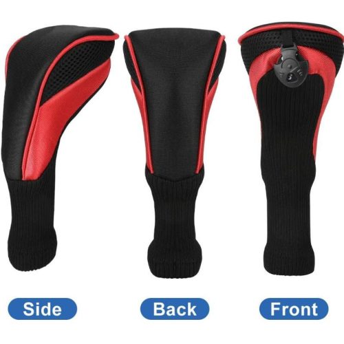 Súprava ochranných návlekov na hlavy golfových palíc LZGOPE – 3 ks (červené)