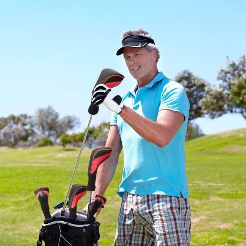 Súprava ochranných návlekov na hlavy golfových palíc LZGOPE – 3 ks (červené)