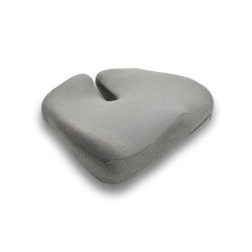   Ortopedický, ergonomicky tvarovaný sedací vankúš z pamäťovej peny Benazcap – sivý