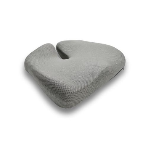 Ortopedický, ergonomicky tvarovaný sedací vankúš z pamäťovej peny Benazcap – sivý