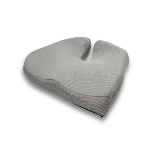 Ortopedický, ergonomicky tvarovaný sedací vankúš z pamäťovej peny Benazcap – sivý