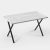 Clipop obdĺžnikový jedálenský stôl s X-Cross kovovými nohami 140 x 80 cm – sivý