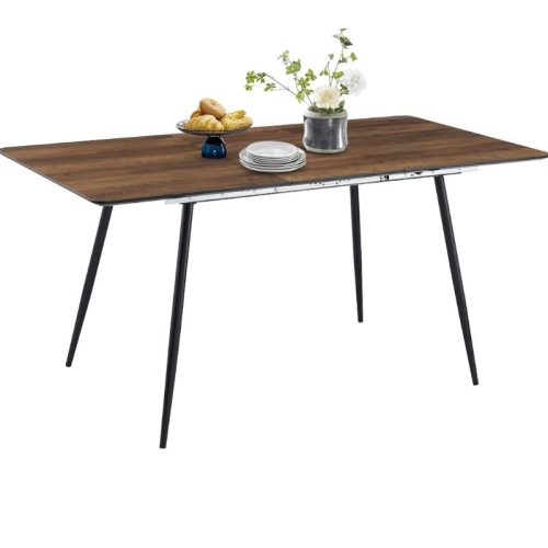 Lemroe 6-8-miestny rozťahovací jedálenský stôl, 80 cm x 160 cm x 75 cm – dubový vzor