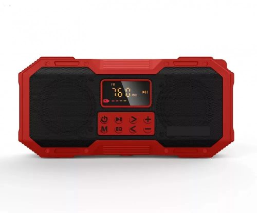 Multifunkčné kempingové rádio Kayinow so signálom SOS a lampou (červená)