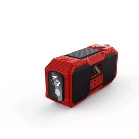   Multifunkčné kempingové rádio Kayinow so signálom SOS a lampou (červená)