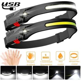   Nabíjateľná LED čelovka OneLED USB – 3–300 lm, vodotesná, so senzorom pohybu