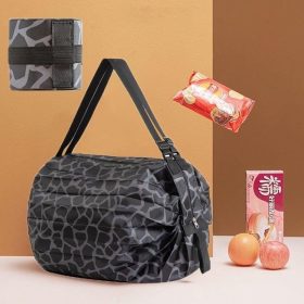 Skladacia nákupná taška BShy (čierny vzor)