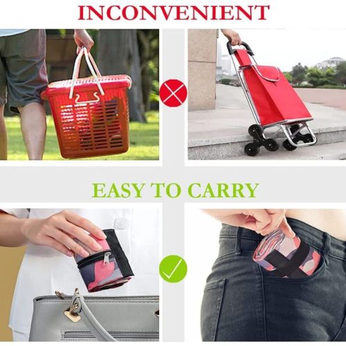 Skladacia nákupná taška BShy (čierny vzor)