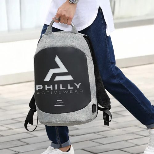 Nabíjací batoh na laptop Philly Active-Wear USB (sivý)