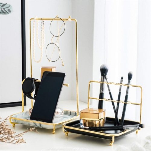 Stolný stojan na šperky 16, 5x 28 cm 2ks (zlato-biely)