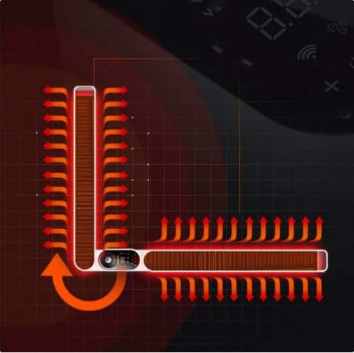 Elektrický ohrievač Nikoson so zvlhčovačom – Energeticky úsporný grafénový ohrievač vzduchu do kúpeľne a obývačky