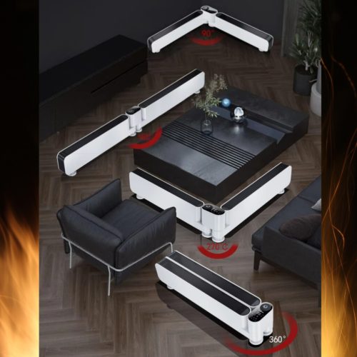 Elektrický ohrievač Nikoson so zvlhčovačom – Energeticky úsporný grafénový ohrievač vzduchu do kúpeľne a obývačky